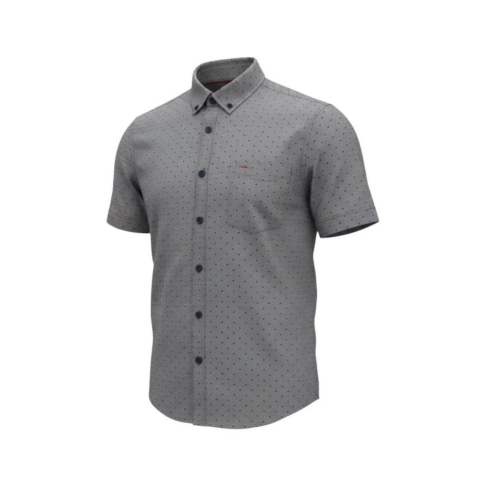 San Francisco Work Shirts Grey Red M Grey Button-Down